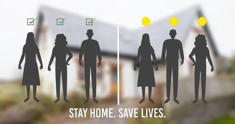 Illustration for Social Distancing Awareness and Pandemic Safety