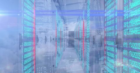Abstract Visualization of Data Processing in a Modern Server Room - Download Free Stock Images Pikwizard.com
