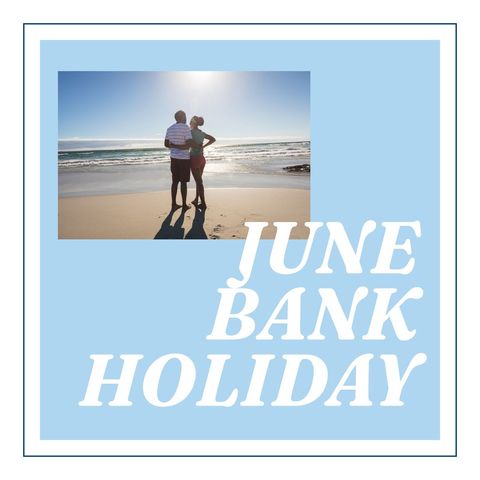 Couple Enjoying June Bank Holiday at Sunny Beach - Download Free Stock Templates Pikwizard.com