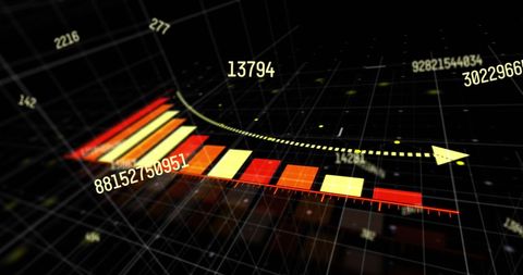 Digital Data Graph with Abstract Futuristic Interface - Download Free Stock Images Pikwizard.com