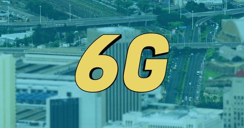 6G Technology Advancement and Urban Connectivity Concept