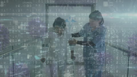 Businessman Analyzing Financial Data Amid Digital Transition