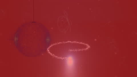 Festive Animation of Shooting Star and Hanging Decorations