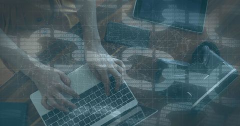 Cybersecurity Concept with Woman Using Laptop and Digital Interface - Download Free Stock Images Pikwizard.com
