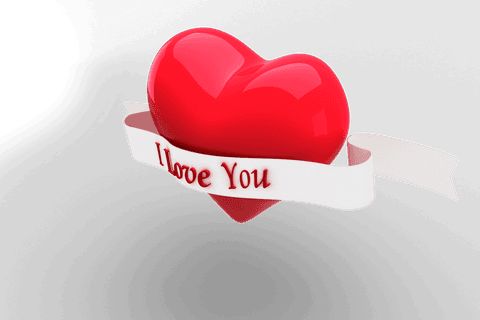 i love you text on red heart with ribbon transparent background - Download Free Stock Videos Pikwizard.com