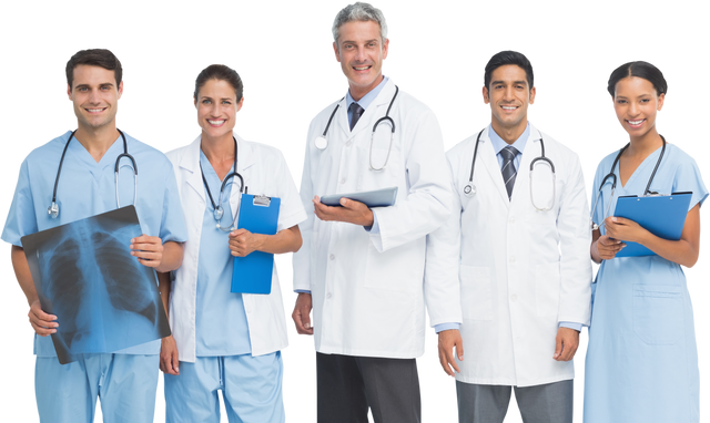 Transparent Group Portrait of Confident Medical Team Against White Background - Download Free Stock Videos Pikwizard.com