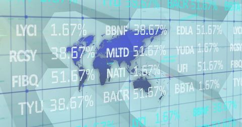 Global Financial Data Analytics with World Map Interface - Download Free Stock Images Pikwizard.com