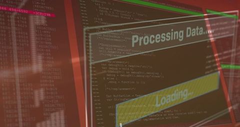 Data Processing on Digital Screens with Technology Interface - Download Free Stock Images Pikwizard.com
