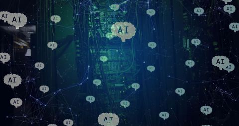 AI Network in a High-Tech Server Room - Download Free Stock Images Pikwizard.com