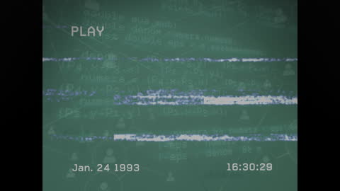 Retro Digital Interface with Network Design and Data Glitch