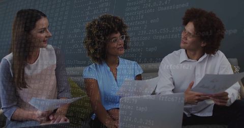 Coworkers collaborating on network configuration