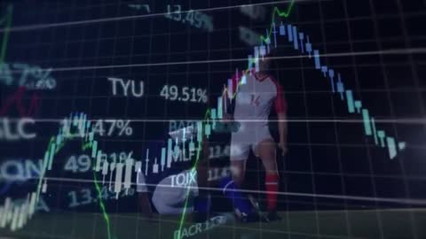 Rugby Players with Overlapping Stock Market Graph