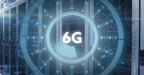 Futuristic 6G Network Technology Concept in Data Center