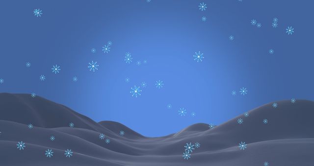 Magical Winter Snowflakes Falling Against Blue Sky - Download Free Stock Images Pikwizard.com