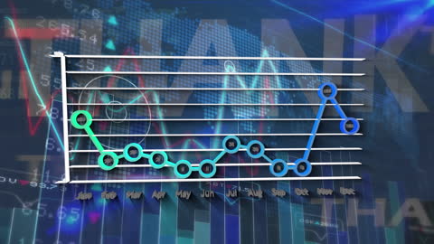 Digital Data Chart Analyses with Blue Graph Overlay