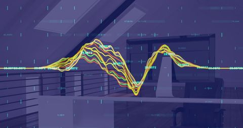 financial data visualisation in modern office environment - Download Free Stock Images Pikwizard.com