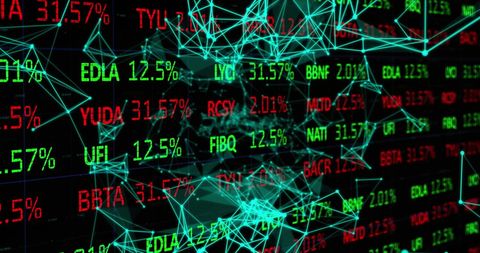 Stock Market Data with Digital Network Connections - Download Free Stock Images Pikwizard.com