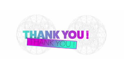 Vibrant Thank You Text on Minimalist Background