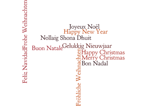 Transparent Happy Christmas Text in Multiple Languages Design - Download Free Stock Videos Pikwizard.com