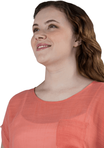 joyful young woman looking up transparent background - Download Free Stock Videos Pikwizard.com