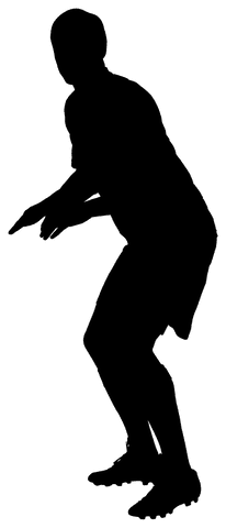 silhouette of male soccer player on transparent canvas - Download Free Stock Videos Pikwizard.com