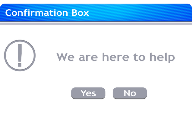 Transparent Pop-Up Confirm Box 'We Are Here to Help' - Download Free Stock Videos Pikwizard.com