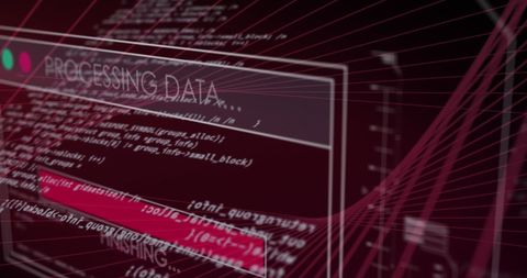 Dynamic Digital Data Processing Interface on Black Background - Download Free Stock Images Pikwizard.com