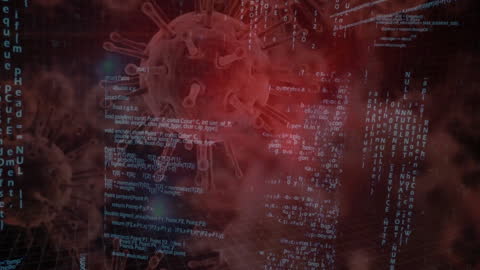 Technology and Data Interface Highlighting Coronavirus Concept