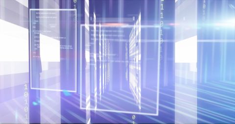 Abstract Binary Data Stream in Futuristic Virtual Space - Download Free Stock Images Pikwizard.com