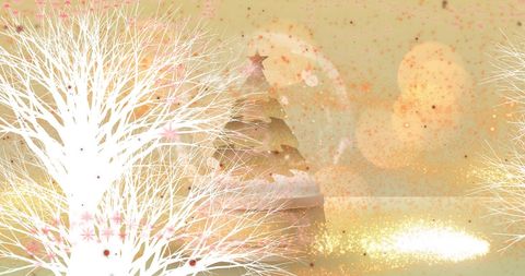 Winter Wonderland Christmas Tree with Falling Snow