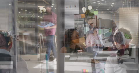 Diverse Team Collaborating in Moden Office