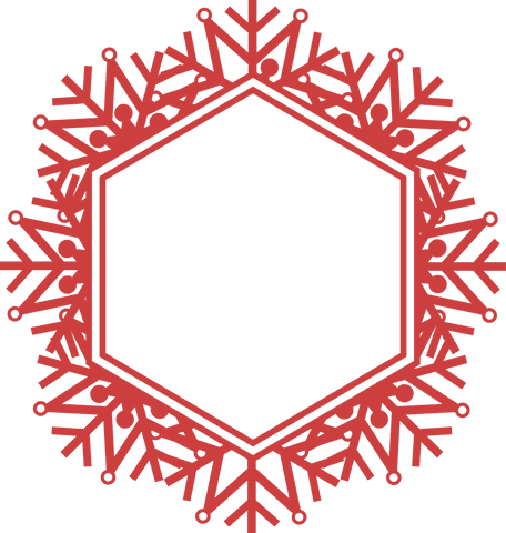 hexagonal snowflake shape with red decoration and transparent background - Download Free Stock Videos Pikwizard.com