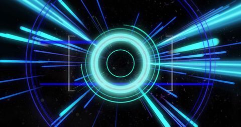 Futuristic Sci-Fi Blue and Pink Digital Data Interface - Download Free Stock Images Pikwizard.com
