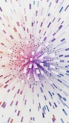 Vertical abstract prism burst expanding outward with shifting pastel hues for motion loops