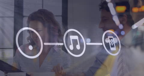 Digital Icons Reflecting Innovative Business Solutions