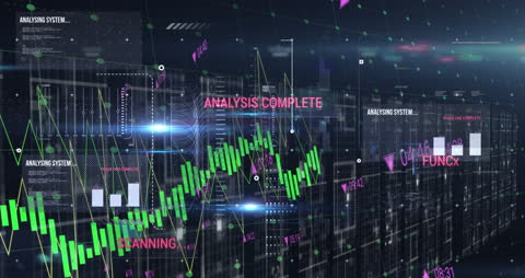 Futuristic Financial Data Analysis Holographic Interface