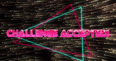 Retro Futuristic Text Animation with Light Trails