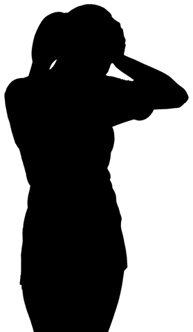 transparent silhouette of woman holding head reflecting thoughtful emotion - Download Free Stock Videos Pikwizard.com