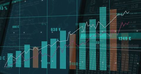 Dynamic Financial Data Chart with Currency Indicators