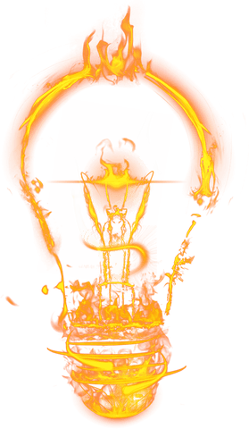 flaming electric light bulb on transparent background vector illustration - Download Free Stock Videos Pikwizard.com