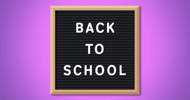 Back to School Message on Blackboard with Purple Background - Download Free Stock Images Pikwizard.com