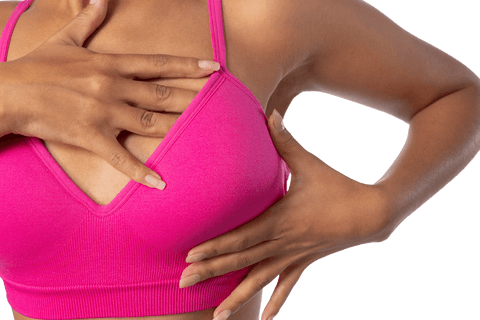 Transparent view breast cancer awareness symbolizing strength