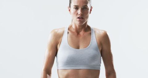 Determined Fit Woman Sweating After Intense Workout - Download Free Stock Images Pikwizard.com