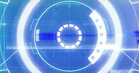 Futuristic Digital Interface with Circles and Patterns