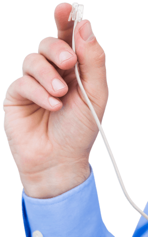 businessman holding computer mouse and cord transparent - Download Free Stock Videos Pikwizard.com