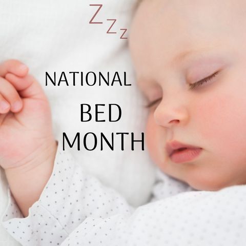 Sereme Sleeping Baby Highlighting National Bed Month Tranquility - Download Free Stock Templates Pikwizard.com