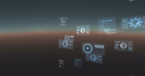 Futuristic Interface Screens with Data Processing Display - Download Free Stock Images Pikwizard.com
