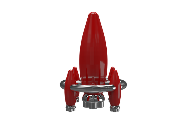 Stylish Red Transparent Spaceship, Front View - Download Free Stock Videos Pikwizard.com