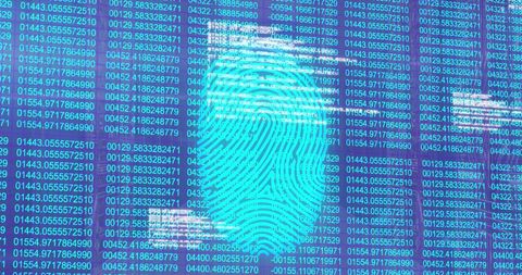 digital fingerprint overlaid on data streams - Download Free Stock Images Pikwizard.com