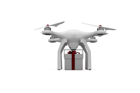 transparent drone delivering gift box - Download Free Stock Videos Pikwizard.com